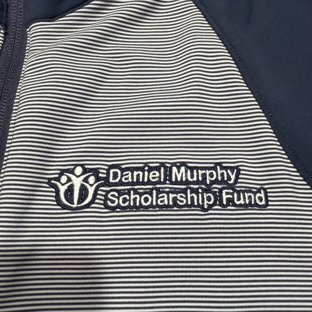 Peter Millar Golf Jacket Womens XL Navy Blue Striped Full Zip Daniel Murphy Logo - Picture 6 of 13